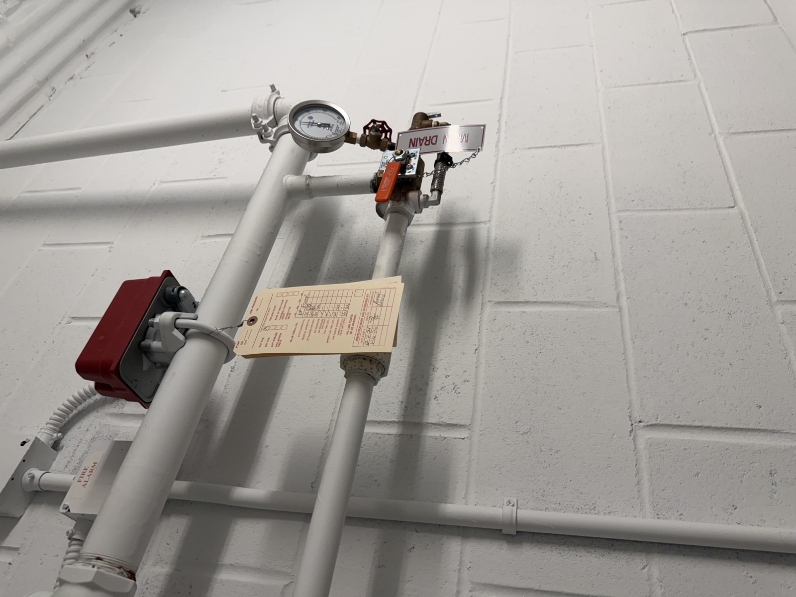 Stair B Floor 6 - Wet System Inspection Tag